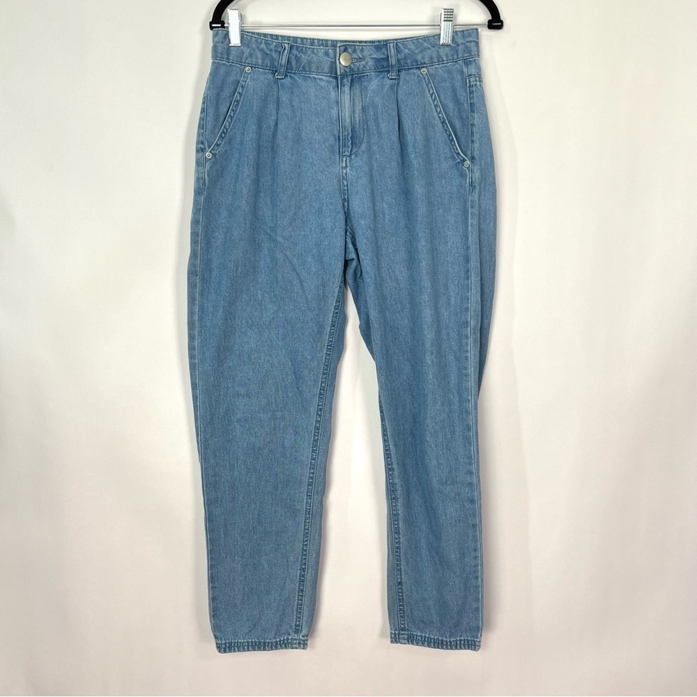 Who What Wear Denim Jeans Pants High Rise Pleated Tapered Button & Zip Fly Sz 6
